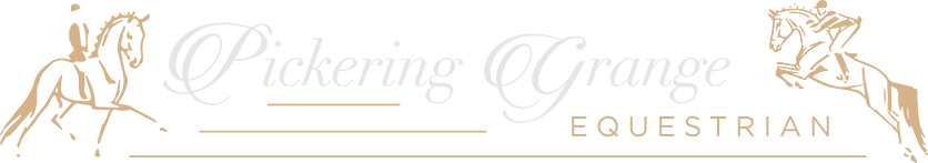 at <br> Pickering Grange Pickering Grange Equestrian Logo
